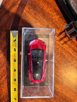 Miniature Tesla Model 3. Red
