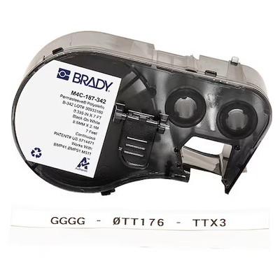 Brady M4c-187-342 Sleeve Label, White, Polyolefin