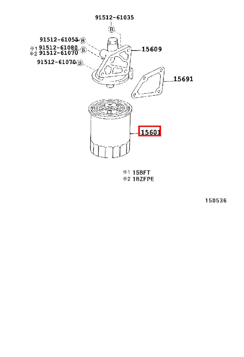 Genuine LandCruiser HZJ81 HZJ80 HZJ79 HZJ78 HZJ77 1HZ Oil Filter