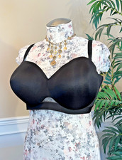 CACIQUE, Comfort Bliss Lightly Lined Multi-Way Strapless Bra, Black, Size 44DDD