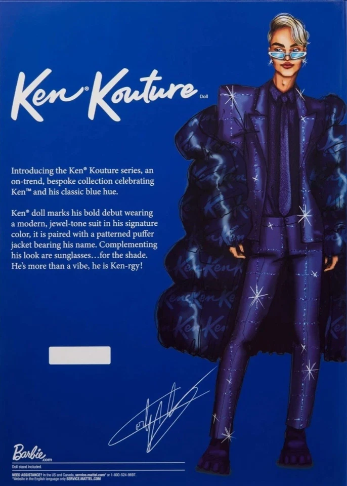 Muñeca Ken Kouture Serie #1 Etiqueta Dorada HRM23 Barbie Signature Mattel Edición Limitada Foto 4 de 4