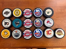 Vintage Hockey Puck Collection Inglasco Trench John Ziegler Jr. Nordiques Oilers