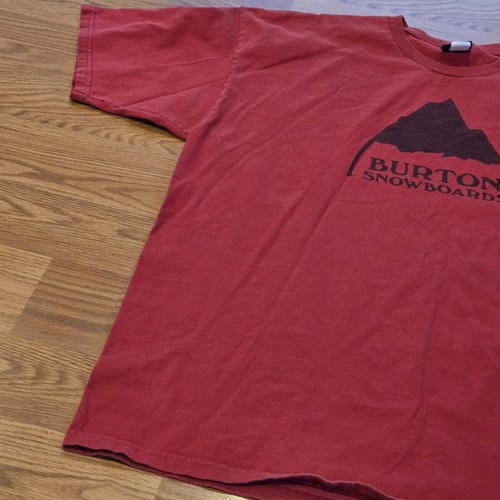 Vintage 90s Y2K Burton Snowboards Red Spellout T Shirt Size XL Old School - Picture 3 of 10