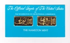 Official Ingots of the USA - INDIANA & MISSISSIPPI - 2 OZ 24KT AU on .999 AG