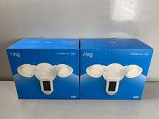 2-Pack Ring Floodlight Cam Plus Wired Surveillance Outdoor Camera 1080p - White