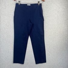 Liz Claiborne Simply Liz Pants Sz 6 Navy High Rise Skinny Organic Cotton VTG 90s