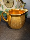 Vintage STOUFFER Studio Gold Encrusted Hexagonal Sugar/Creamer Set Made1930-1942 — photo 3