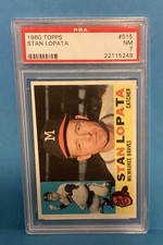 1960 Topps High #515 STAN LOPATA Milwaukee Braves PSA 7 NM