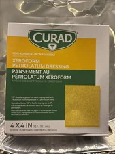 CURAD 4 X 4 INCH  Xeroform PETROLATUM DRESSING BOX OF 25+3 EXP 4/28 CUR253440