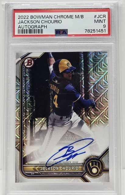 Jackson Chourio 2022 Bowman Bowman Chrome Rookie Autographs Refractor