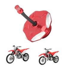 Dirt Bike Gas Fuel Tank Cap Cover with Vent Hose CNC for CRF110 CRF125F/FB red