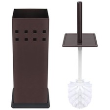 Toilet Brush and Holder, Bowl for Bathroom, Bronze
