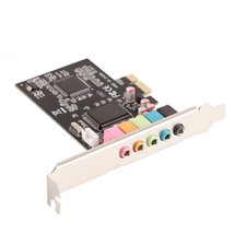 Sound Card 6 Channel Stereo Conversion Hardware with Driver CD Black Desktop...