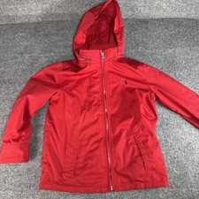 Polo Ralph Lauren Water-Repellent Stowaway Hooded Jacket Size 7 Boys Red