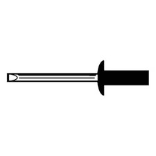 Blind Rivet, Dome Head, 3/16 In Dia., 17/32 In L, Stainless Steel Body, 250 Pk,