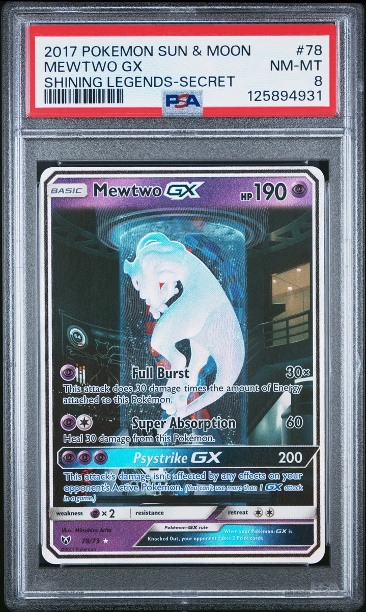 Mewtwo Pokémon TCG Shining Legends Individual Collectible Card