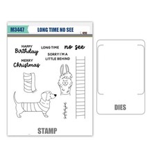 LONG TIME NO SEE Stamps and Metal Cutting Dies DIY Scrapbooking Album Paper