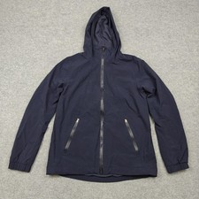 Lululemon Jacket Womens 6 Blue Hooded Full Zip Windbreaker Vent Back Lightweight