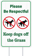 No Poop and Pee Dog Sign - Double Side 8''X12'' Clean up after Your Dog Signs wi