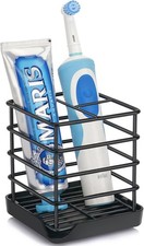 Toothbrush Holders for Bathroom Black Stainless Steel Detachable 3 Slot