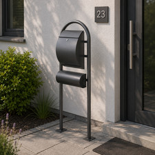 Standbriefkasten mit Zeitungsrolle Briefkasten Kasten Briefbox