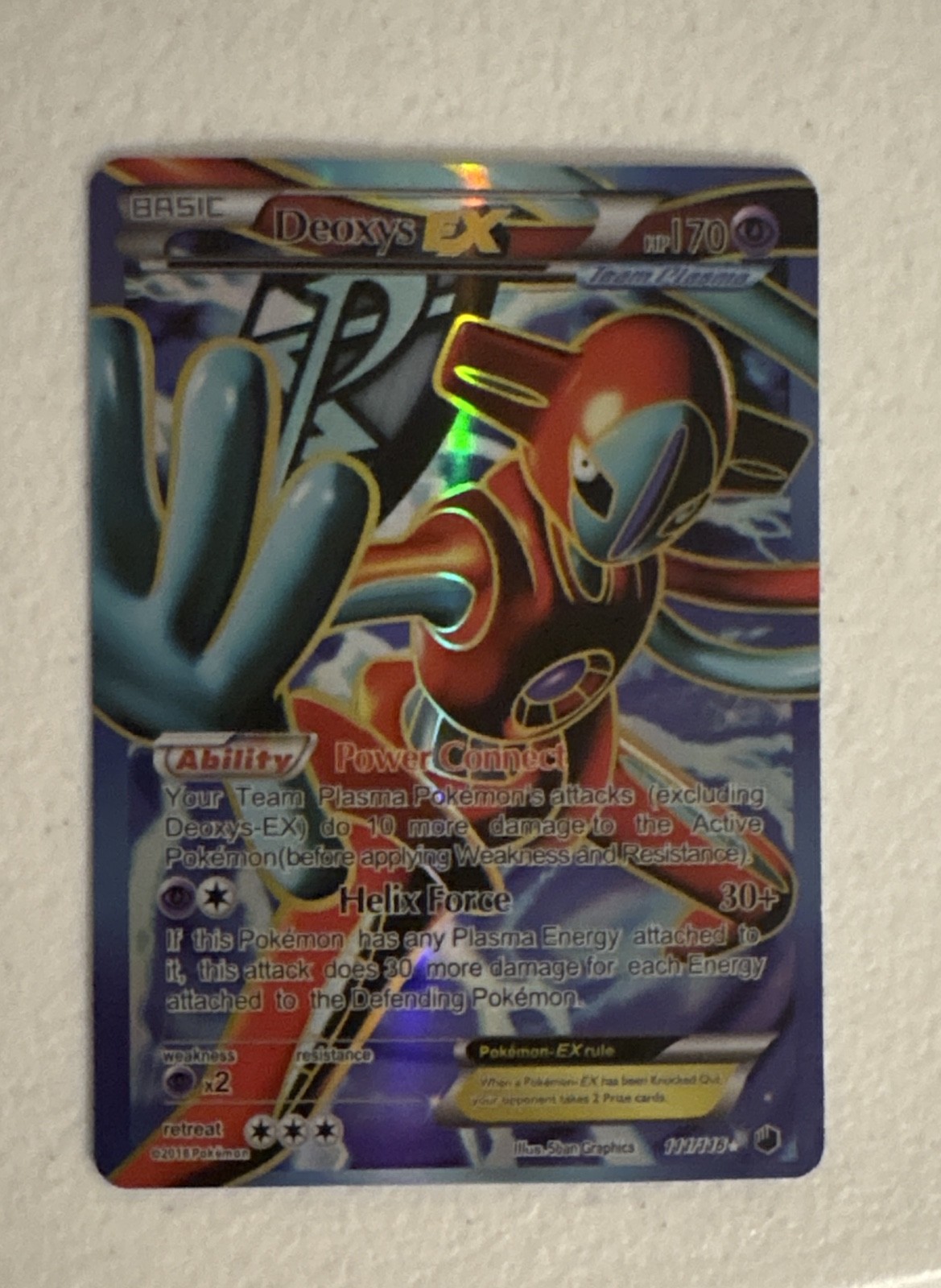 Deoxys EX (Team Plasma) (Full Art) 111/116 Plasma Freeze Holo