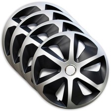 4x Radkappen Radblenden Radzierblenden Roco Silber Schwarz 16 Zoll für Citroen