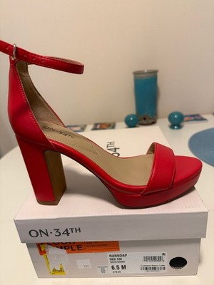 On 34th RANNDAP Red Sexy Sandal 6.5 Retail 79.50