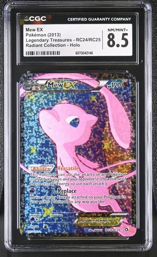 CGC 8.5 Mew EX Legendary Treasures RC24/RC25 Radiant (Collection) Holo Pokemon