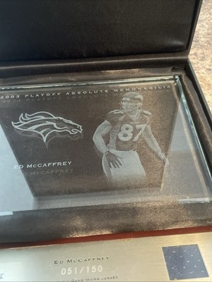2003 Absolute Memorabilia Playoff Glass Ed McCaffrey #ED/150 Game