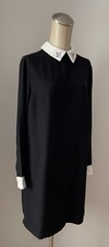 Victoria Beckham for Target Black + White Collared -Rabbit Cuffs Dress Sz S