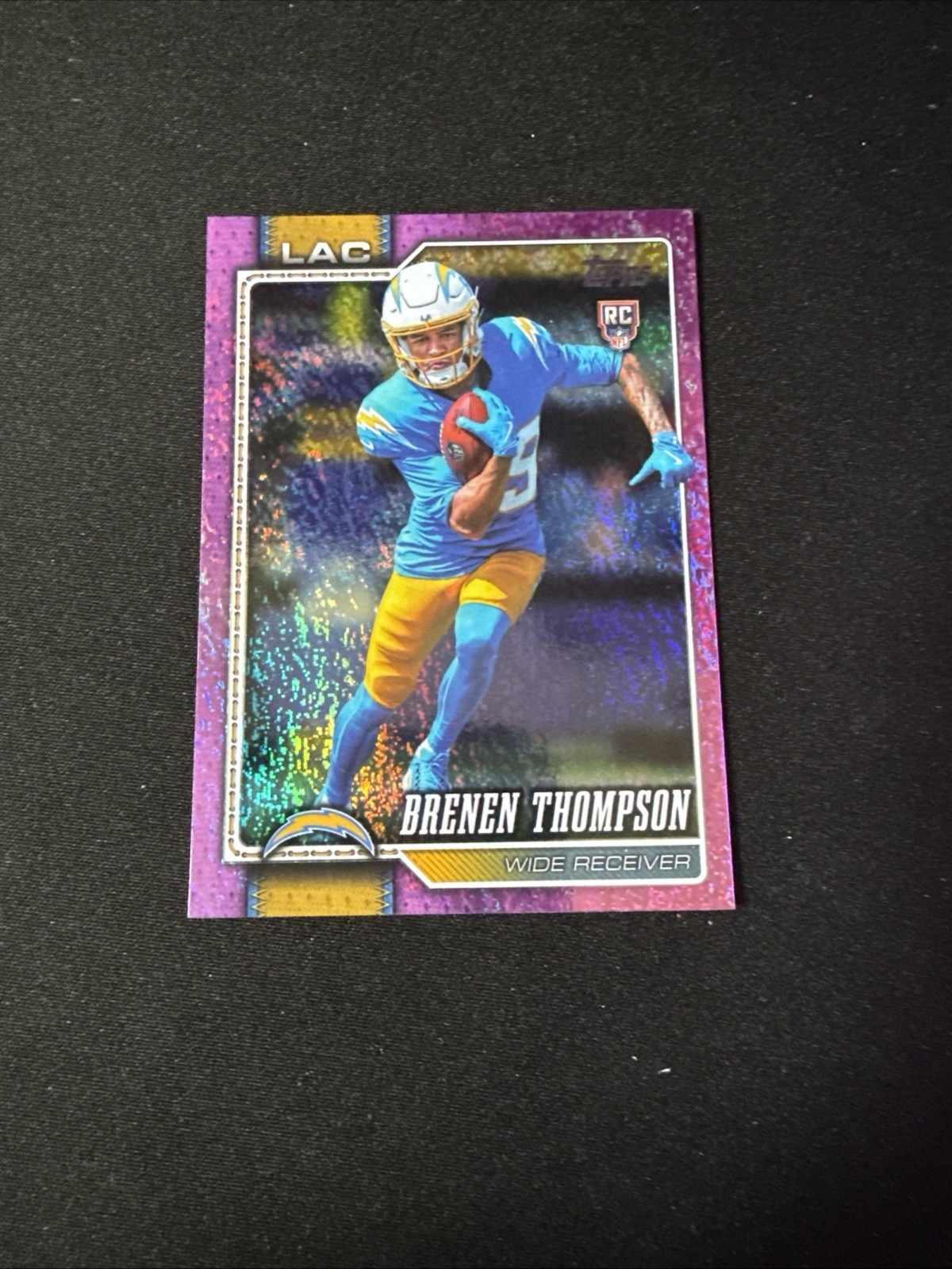 Brenen Thompson Pink Holofoil 2026 Topps Flagship Football LA Chargers #334