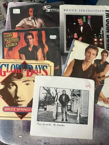 Bruce Springsteen E Street Band -  Lot Of 6 - 7 Inch Vinyls! Fire, Spare, Glory