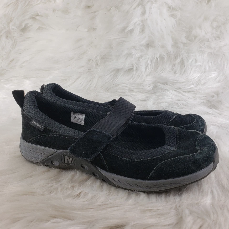 MERRELL Negro Gamuza Cuero Selva Sin usar, en caja Deporte Mary Jane Informal Activo Mujeres Talla 5M Foto 4 de 4
