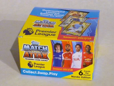 Topps Match Attax Premier League 17/18 -- 1 x Display 50 Boosters -- 300 Cards