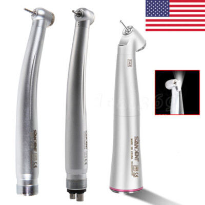 SANDENT Dental High Speed Handpiece 4Hole /1:4.2 Increasing LED Contra Angle SA