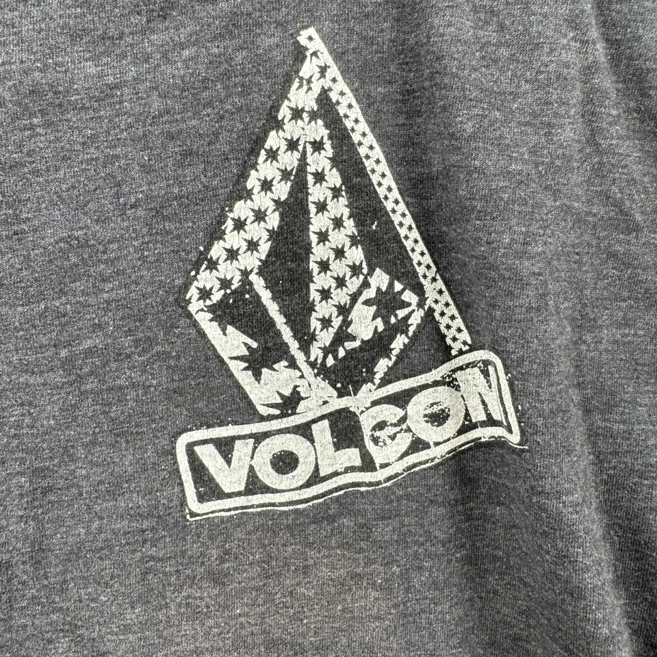 Volcom Shirt Men Large Gray Long Sleeve Stone Circle Geometric Logo Skater - Image 4 of 4