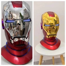 AUTOKING Iron Man MK5 Helmet Golden/Silver 1:1 Wearable Voice-control Mask Gifts