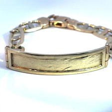 8" Anchor Link ID Gold Bracelet 14K Yellow Gold 30.9g GO1059630 