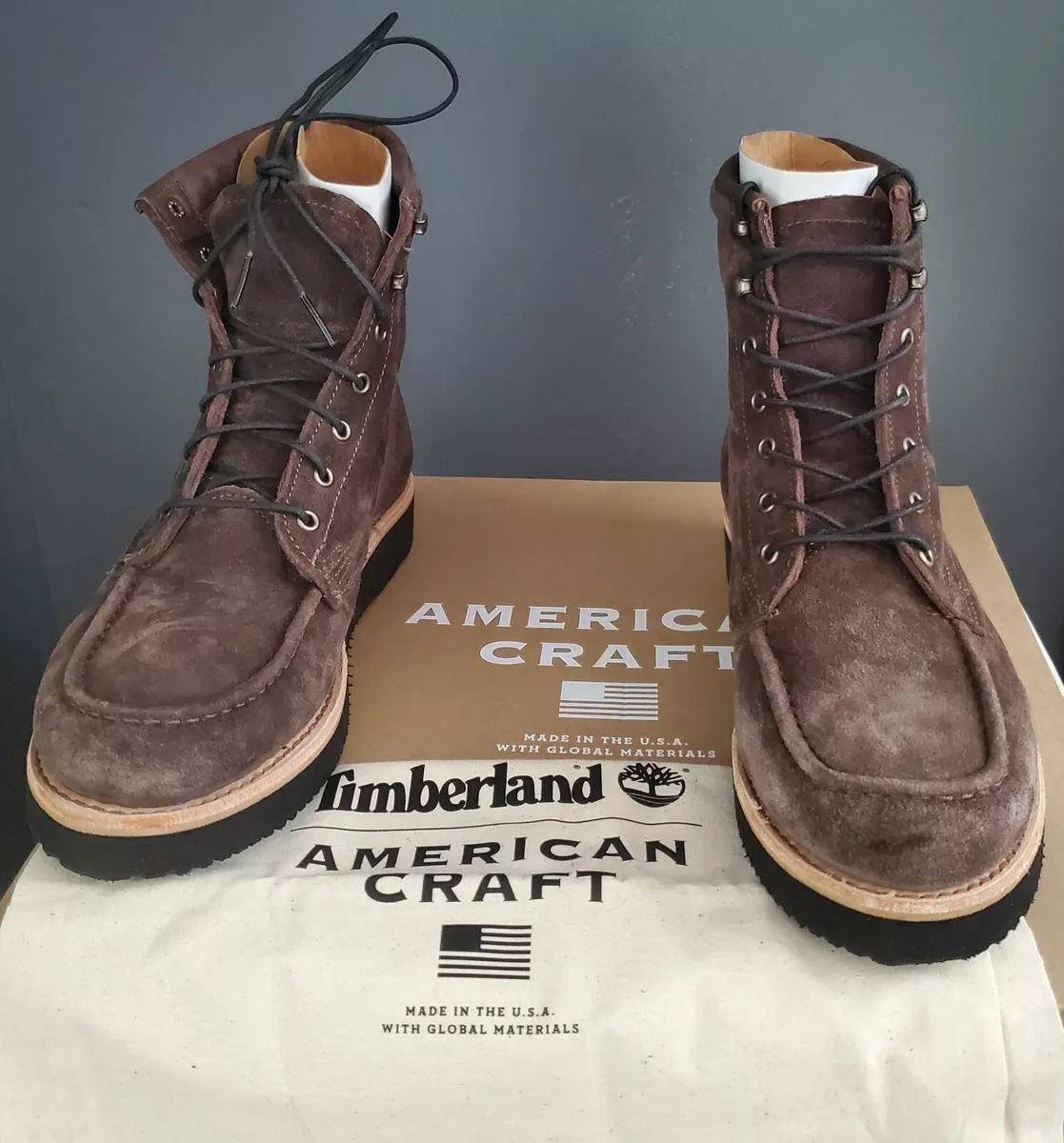Mens timberland top moc toe boots