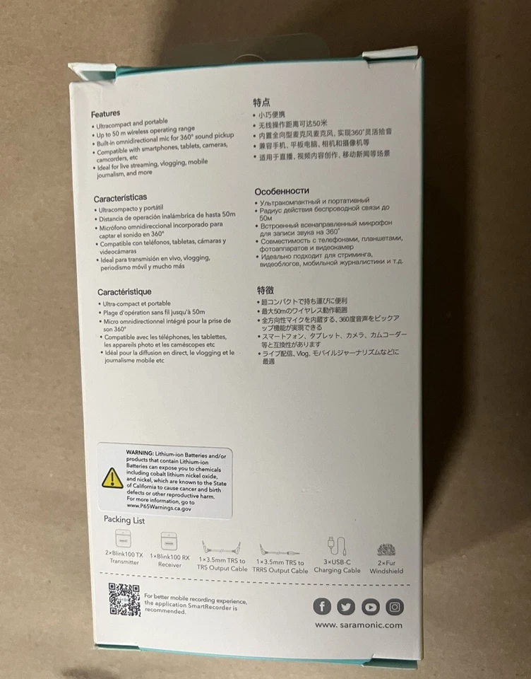 Saramonic - Blink 100 B2 Ultra-Portable 2-Person Clip-On Wireless Mic System - Image 2 of 3