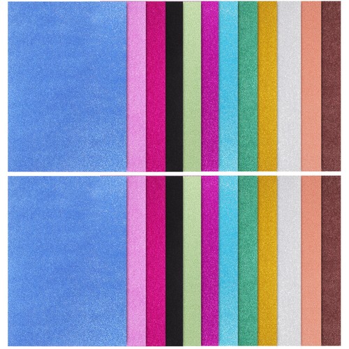 26 Sheets Color Cardboard Travel Decorative Paper Glitter Cardstock