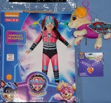 PAW Patrol Costume Liberty-childs 3T-Mighty Movie-Plush Skye purse-Necklace-NEW