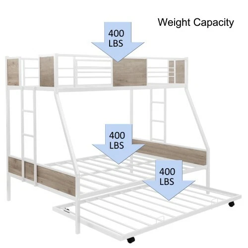 Двухъярусная кровать с раскладной кроватью металлические каркасы кровати на платформе кровать для спальни - Изображение 4 из 4