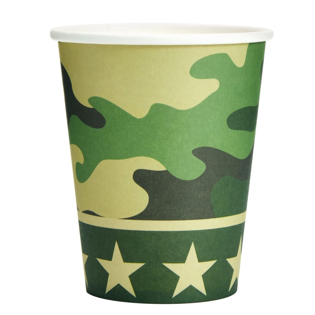 30-teilige Camo-Deko Für Militär-Party – Wirbel Und Ausschnitte In Tarnfarben Für Geburtstag