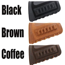 Leather Gun Cheek Rest Buttstock Shell Holder Pouch .30/30 .45-70 .22LR 410GA