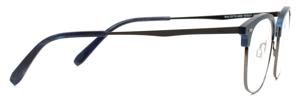 JAGUAR 33770-4200 C40 Navy Gunmetal Mens Square Eyeglasses 50-21