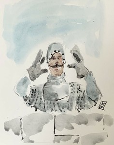 Monty Python And The Holy Grail French Knight Cleese Watercolor Wall Art Print Ebay