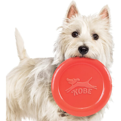 Dog Frisbee Toy Bacon Scented Flying Disc Red 22cm Kobe Kikkerland