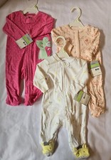 Carter's Baby 3 Month Footie Sleeper / Play Giraffe, Mouse, Floral Lot Of 3 NWT